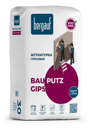 Штукатурка гипсовая Bergauf Bau Putz Gips 30кг
