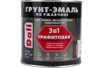 Грунт-эмаль 3в1 графитовая Рогнеда черная 0,75л